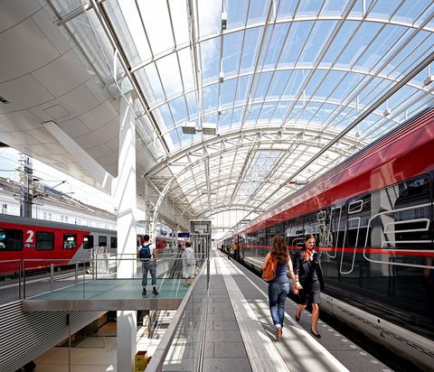 Main station Salzburg, Austria