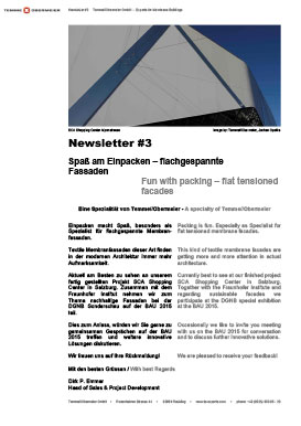 Titelbild des Newsletter zum Thema nachgespannte Fassaden