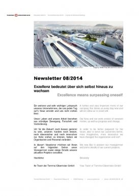 Titelseite des Newsletter 2014